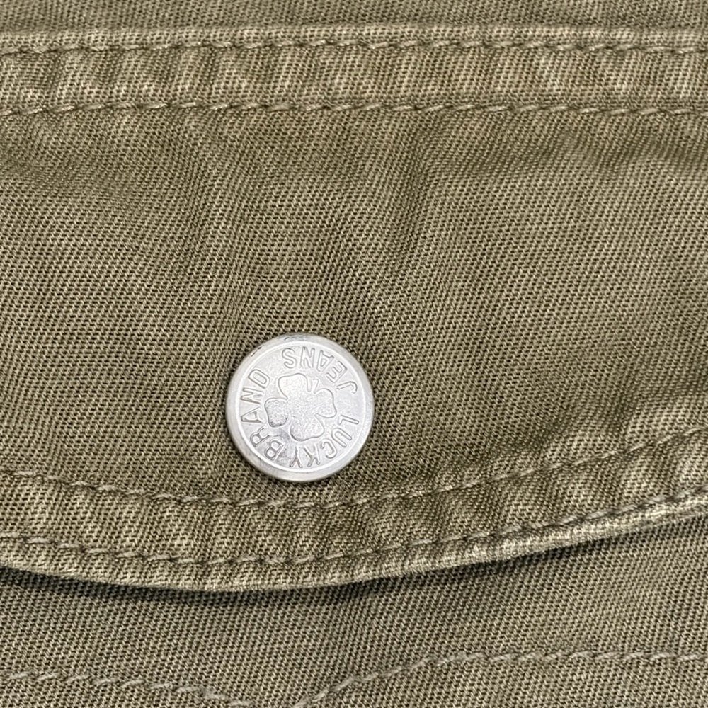 Lucky Brand Olive Straight Leg Jeans Size 10 Long Mid Rise 30 - Picture 9 of 11